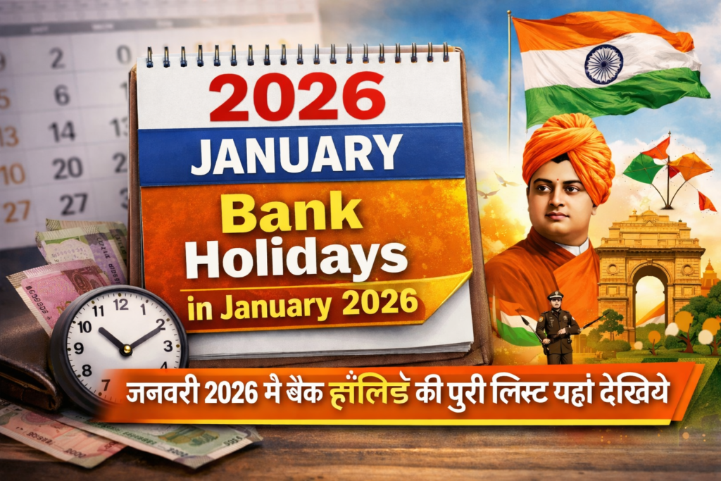 Bank Holidays in January 2026 बैंकिंग हॉलिडे