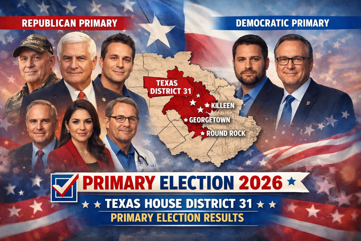 Texas House District 31 Primary Election Results 2026 live